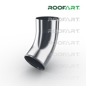 ROOFART výtokové koleno CE pr. 100mm - grafitová (RAL 7011)