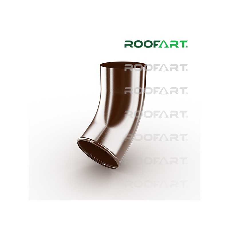 ROOFART výtokové koleno CE pr. 100mm - čokoládová (RAL 8017)