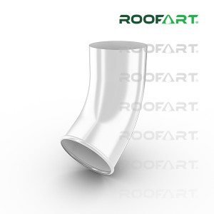 ROOFART výtokové koleno CE pr. 100mm - bílá (RAL 9010)