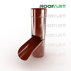 ROOFART Klapka pro sběr dešťové vody EC 100mm - tmavě červená (RAL 3009)