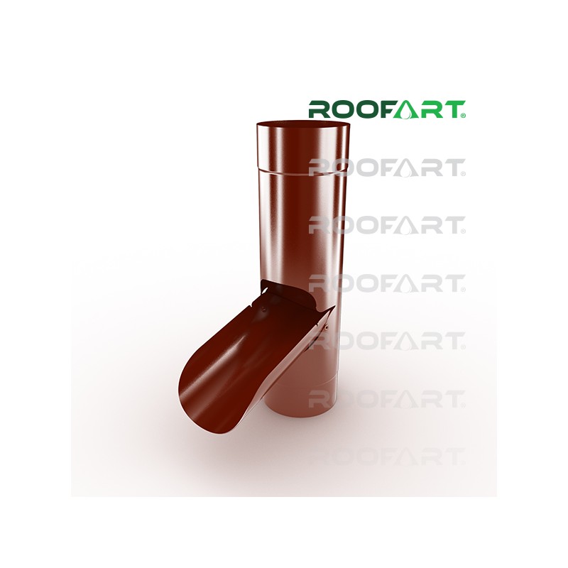 ROOFART Klapka pre zber dažďovej vody EC 100mm - tmavo červená (RAL 3009)