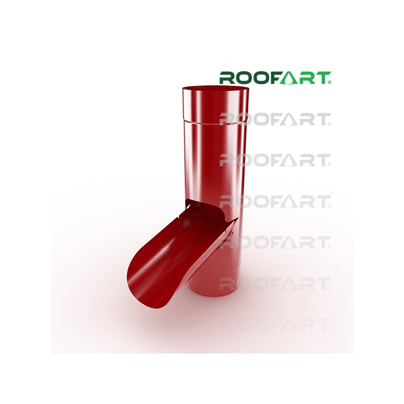 ROOFART Klapka pro sběr dešťové vody EC 100mm - světle červená (RAL 3011)