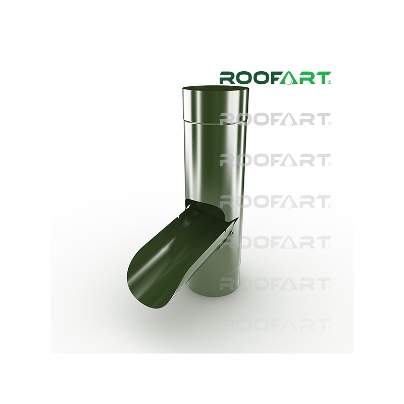 ROOFART Klapka pro sběr dešťové vody EC 100mm - zelená (RAL 6020)