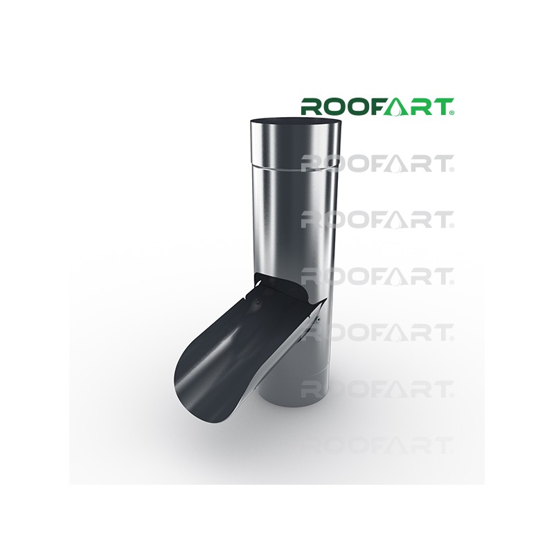 ROOFART Klapka pro sběr dešťové vody EC 100mm - grafitová (RAL 7011)