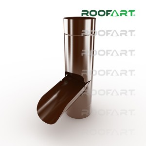 ROOFART Klapka pro sběr dešťové vody EC 100mm - čokoládová (RAL 8017)