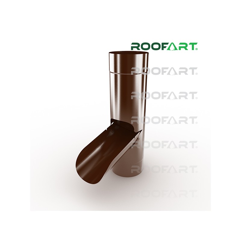 ROOFART Klapka pre zber dažďovej vody EC 100mm - čokoládová (RAL 8017)