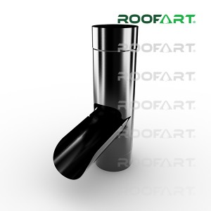 ROOFART Klapka pro sběr dešťové vody EC 100mm - černá (RAL 9005)