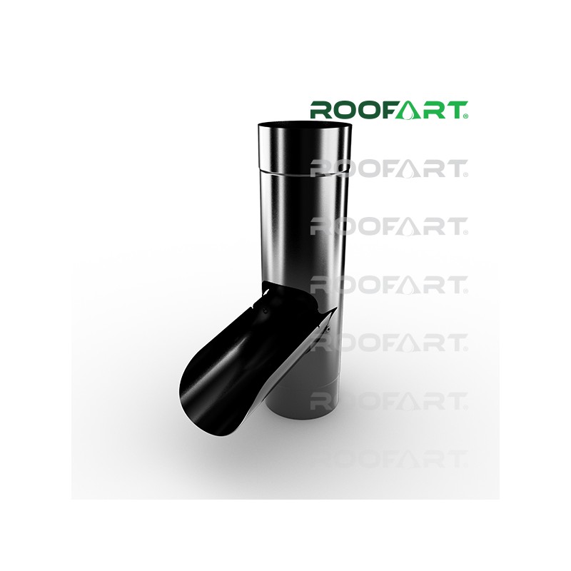 ROOFART Klapka pre zber dažďovej vody EC 100mm - čierna (RAL 9005)