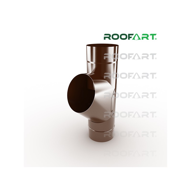 ROOFART Napojenie zvodu RB 100mm - čokoládová (RAL 8017)