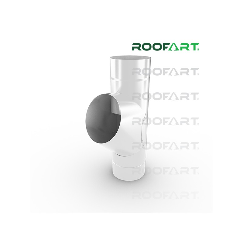 ROOFART Napojenie zvodu RB 100mm - biela (RAL 9010)