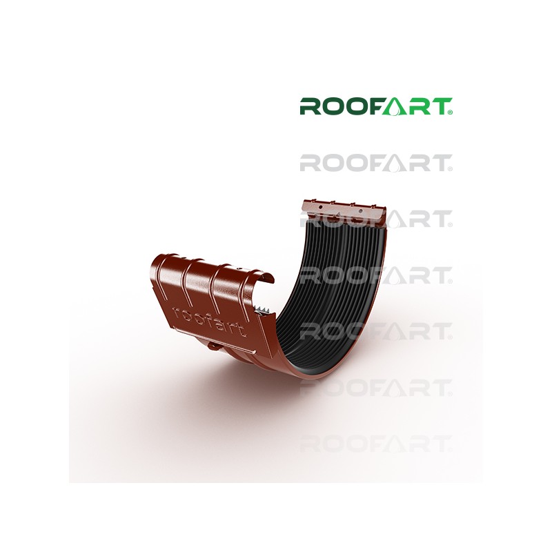 ROOFART Spojka žľabu so sponou BJ 150mm - tmavo červená (RAL 3009)