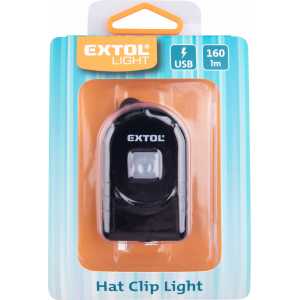 Svítilna 1W COB LED s klipem a magnetem, 160lm, USB nabíjení, EXTOL LIGHT 43182