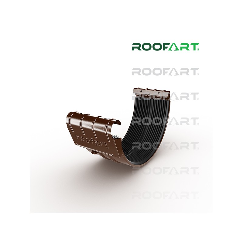 ROOFART Spojka žľabu so sponou BJ 150mm - čokoládová (RAL 8017)