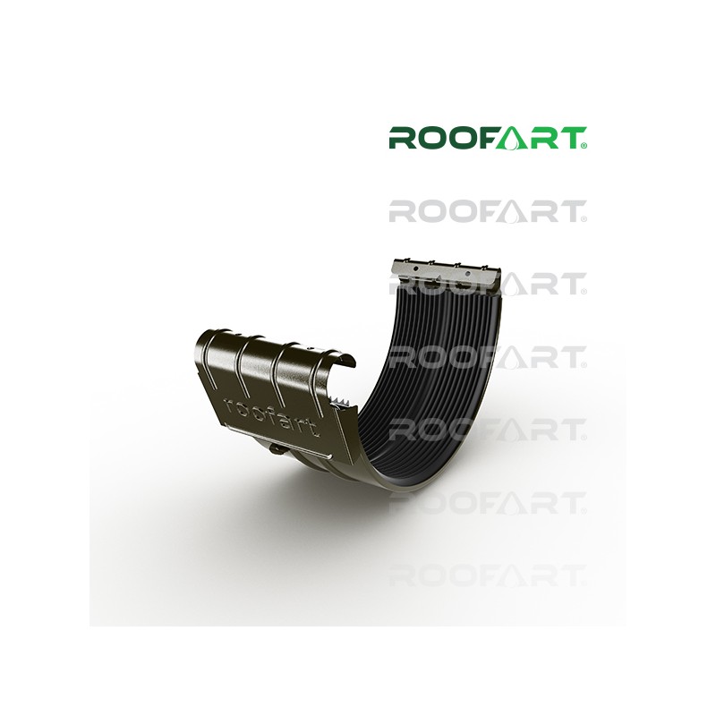 ROOFART Spojka žľabu so sponou BJ 150mm - hnedá (RAL 8019)