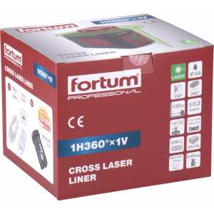 Vodováha laserová samonivelačná 1D1V Li-ion, FORTUM 4780209