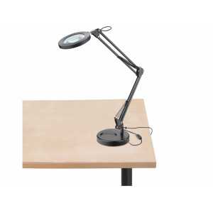 Lampa stolní s LED a lupou, 2400lm, USB napájení, EXTOL LIGHT 43160