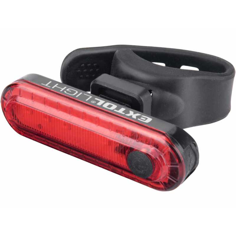 Svietidlo zadné na bicykel červené, USB nabíjanie, EXTOL LIGHT 43138