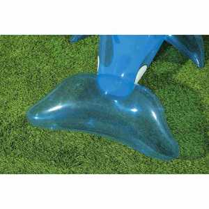 Detský nafukovací delfín do vody s rukoväťami Bestway modrý