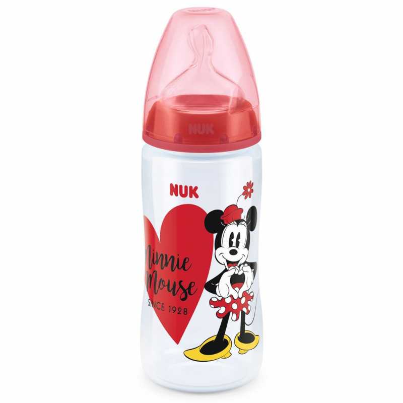 Kojenecká láhev NUK Disney Mickey 300 ml Minnie červená