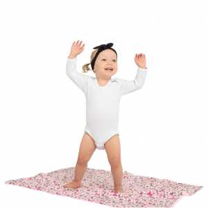 Detská deka z Minky New Baby Zvieratká horčicová 70x100 cm