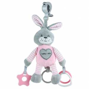 Plyšová hračka s vibrací Baby Mix králík růžový