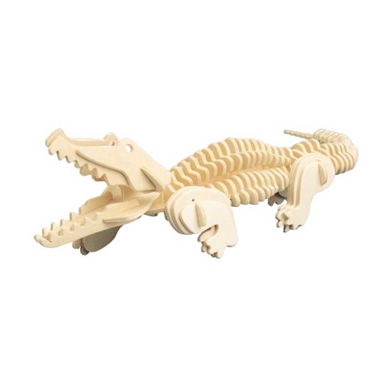 3D Dřevěné puzzle - Krokodýl bledé