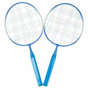 Badmintonová sada - kovové rakety, košík, míček, pírko
