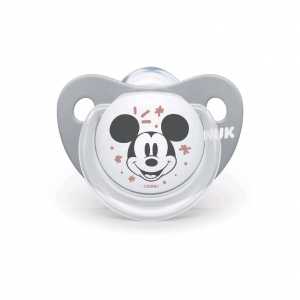 Dojčenský cumlík Trendline NUK Mickey Mouse black 6-18m sivý