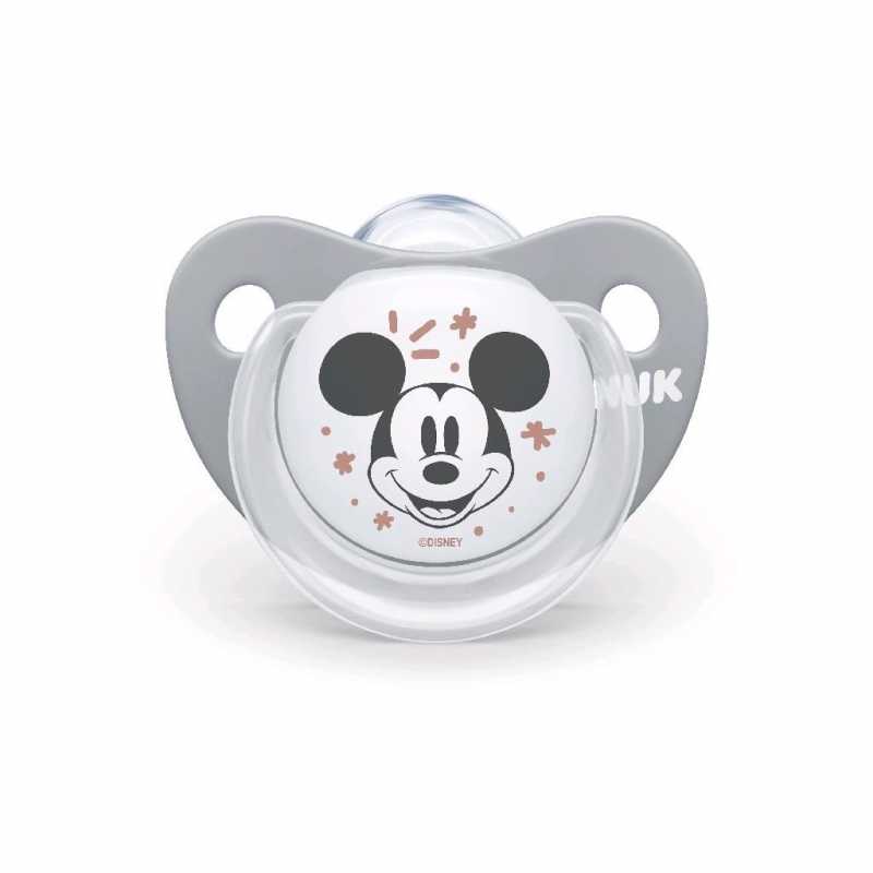 Dojčenský cumlík Trendline NUK Mickey Mouse black 6-18m sivý