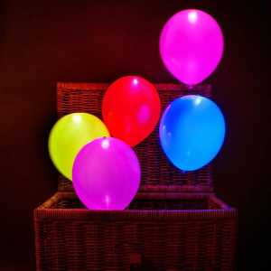 Balónek LED svítící 5 ks Mix barev