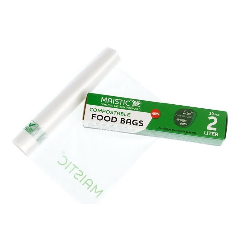 Kompostovateľné vrecká na potraviny 2l (30ks)
