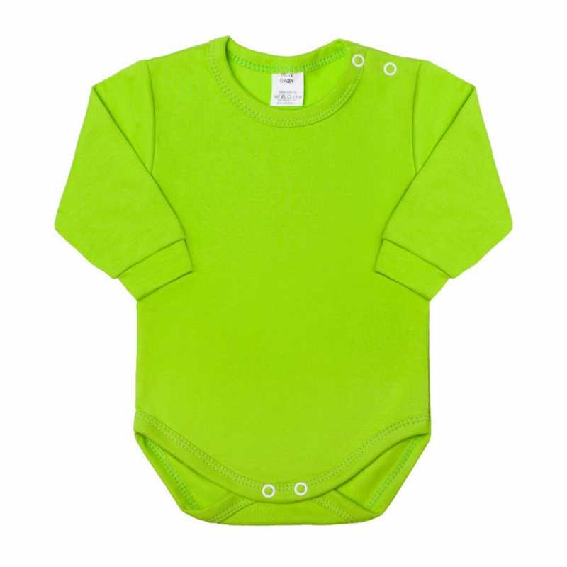 Dojčenské body s dlhým rukávom New Baby svetlo zelené, 50