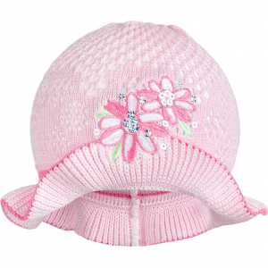 Pletený klobouček New Baby růžovo-růžový, 104