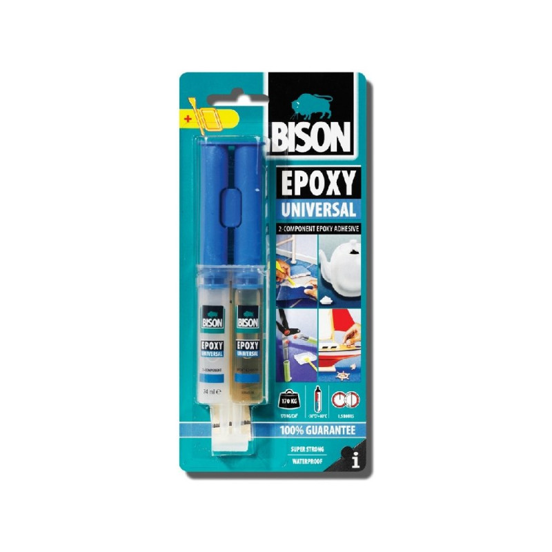 Bison Epoxy Universal dvojzložkové epoxidové lepidlo, 24 ml