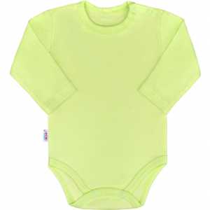 Kojenecké bavlněné body s dlouhým rukávem New Baby Pastel zelené, 56