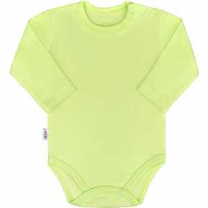 Kojenecké bavlněné body s dlouhým rukávem New Baby Pastel zelené, 68