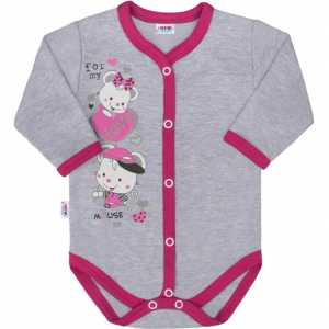 Dětské celorozepínací body New Baby Love Mouse, 52