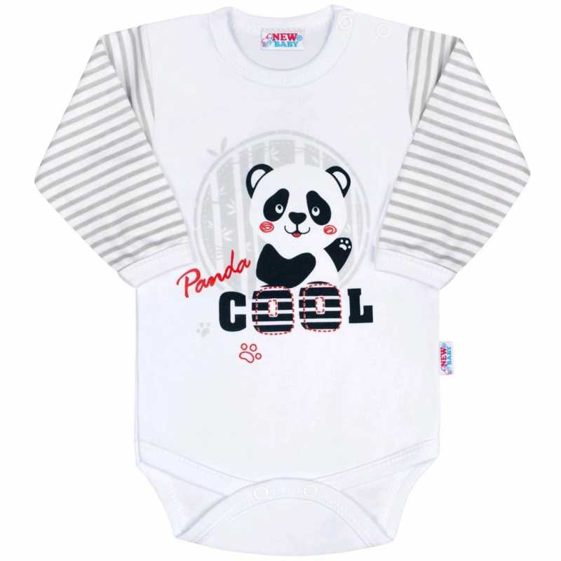 Dojčenské body s dlhým rukávom New Baby Panda, 68