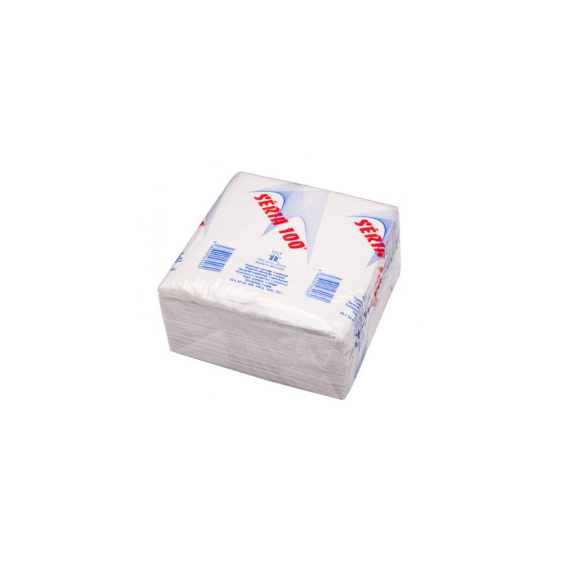 Papírové ubrousky bílé 1 vrstvé 33x33 cm 100 ks, Série 100