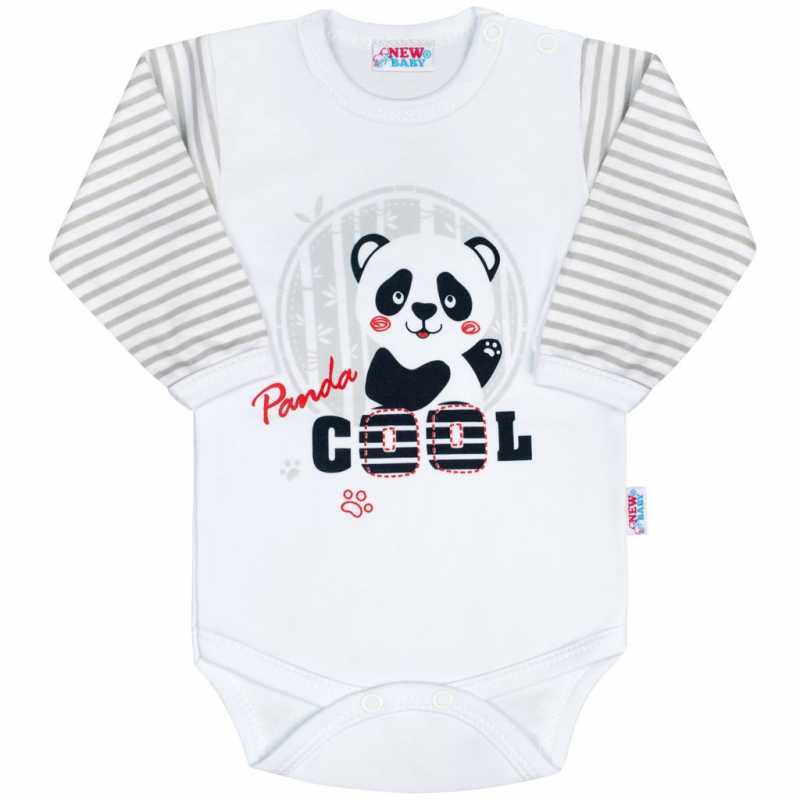 Dojčenské body s dlhým rukávom New Baby Panda, 86