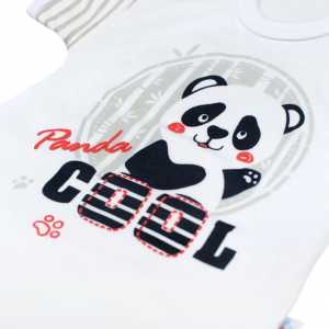 Dojčenské body s krátkym rukávom New Baby Panda, 62