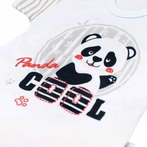 Dojčenské body s krátkym rukávom New Baby Panda, 68