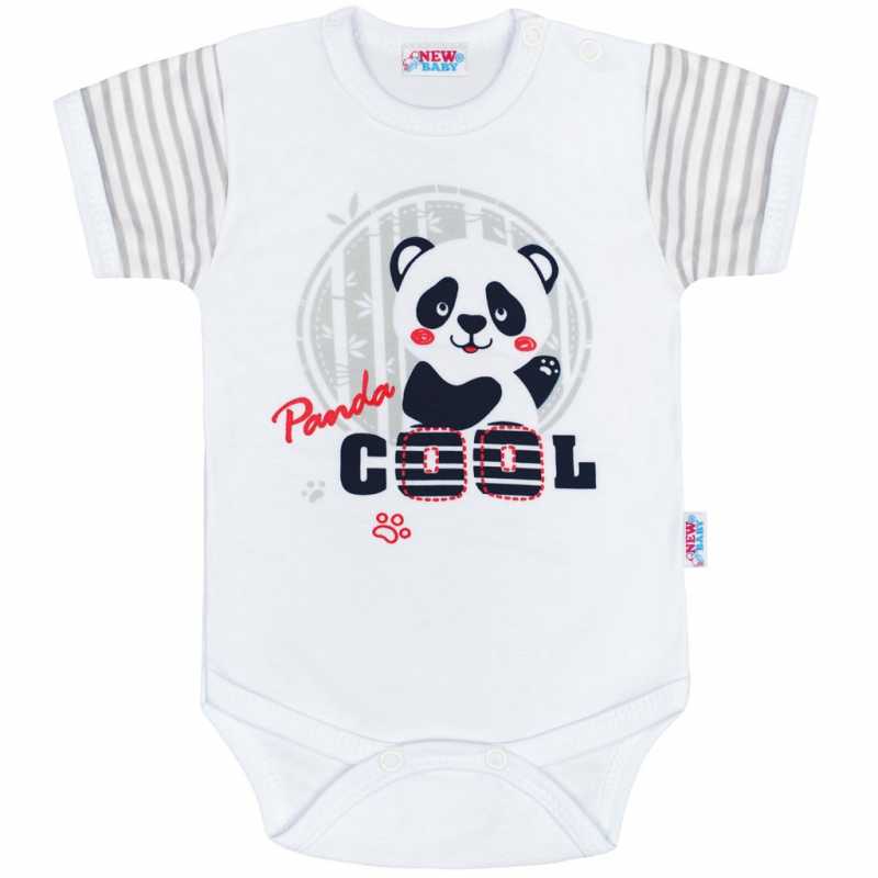 Kojenecké body s krátkým rukávem New Baby Panda, 86