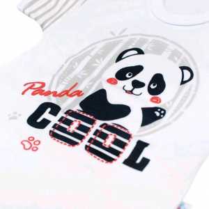 Dojčenské body s krátkym rukávom New Baby Panda, 86