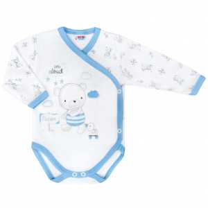 Dojčenské body s bočným zapínamím New Baby Bears modré, 50