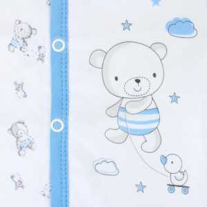 Dojčenské celorozopínacie body New Baby Bears modré, 56