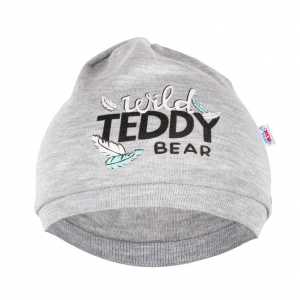 Dojčenská bavlnená čiapočka New Baby Wild Teddy, 80