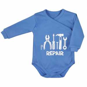 Kojenecké body celorozepínací Koala Repair blue, 62