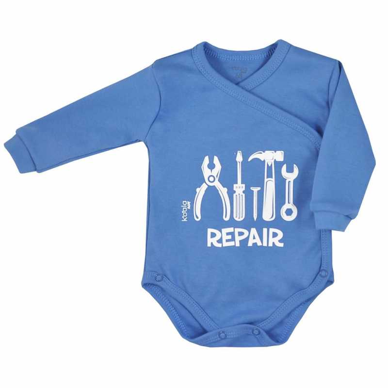 Dojčenské body celorozopínacie Koala Repair blue, 62