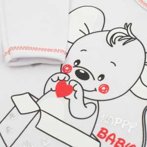 Dojčenské body s dlhým rukávom New Baby Mouse biele, 68